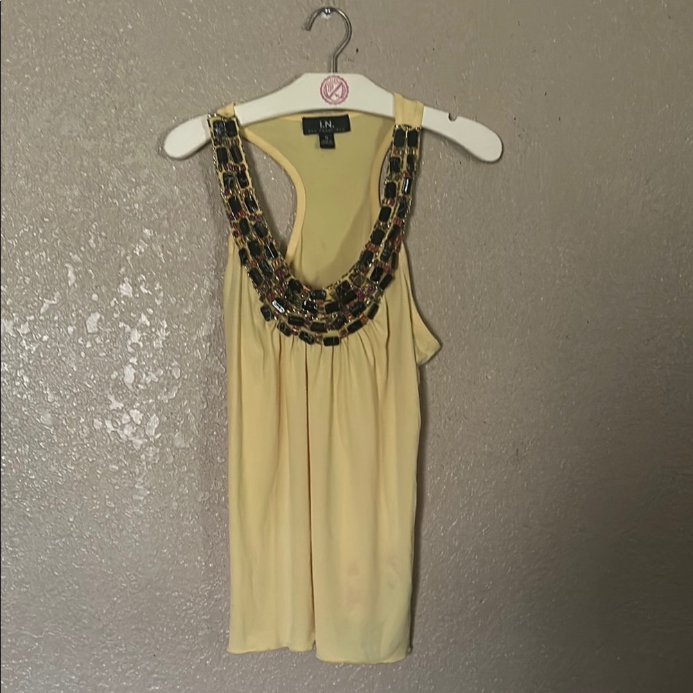 INA Yellow Embellished Women's Top